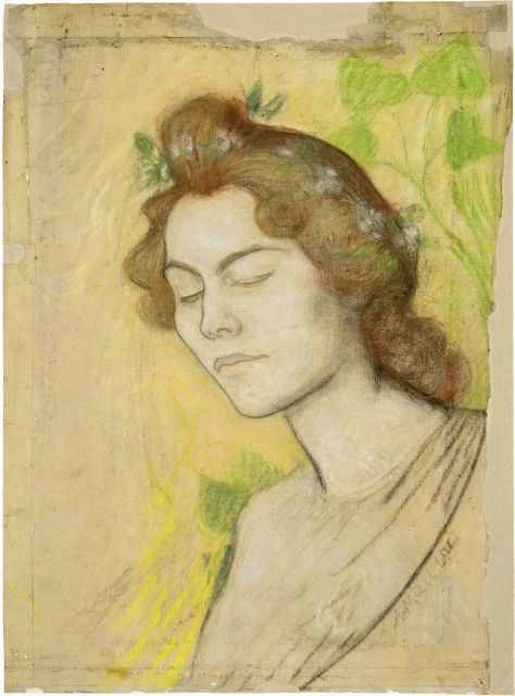 Aristide Maillol  : Visage de jeune fille , 1890