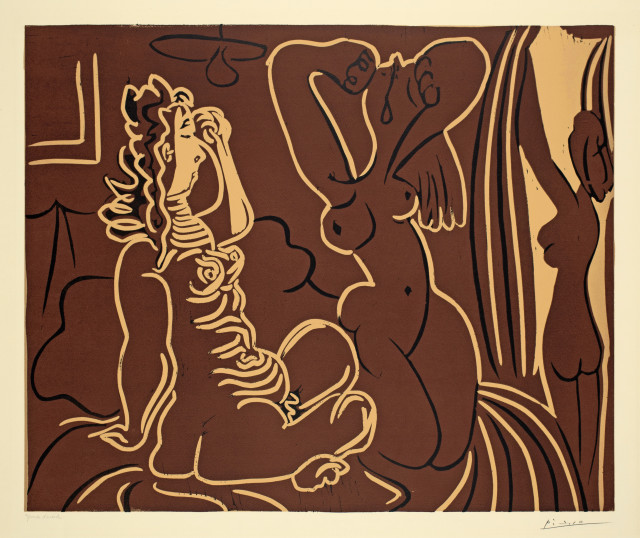 Pablo Picasso  : Trois femmes au réveil , Cannes, 8 November 1959