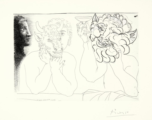 Pablo Picasso : Profil de Marie-Thérèse en abîme, jeune ..., 1934