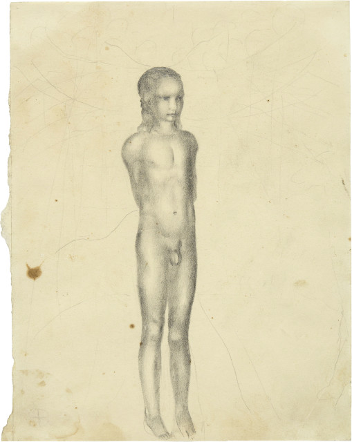 Otto Meyer-Amden : Stehender Knabe, Um 1923 