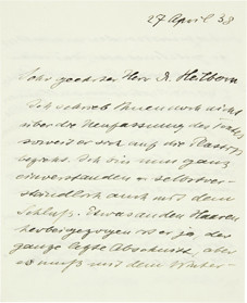 Käthe Kollwitz  : Brief an Dr. Adolf Heilborn , 27. April 1938 
