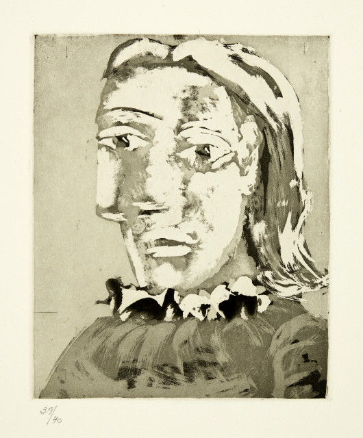 Pablo Picasso : Portrait de femme au col en ruché: Marie-Th�..., 1939