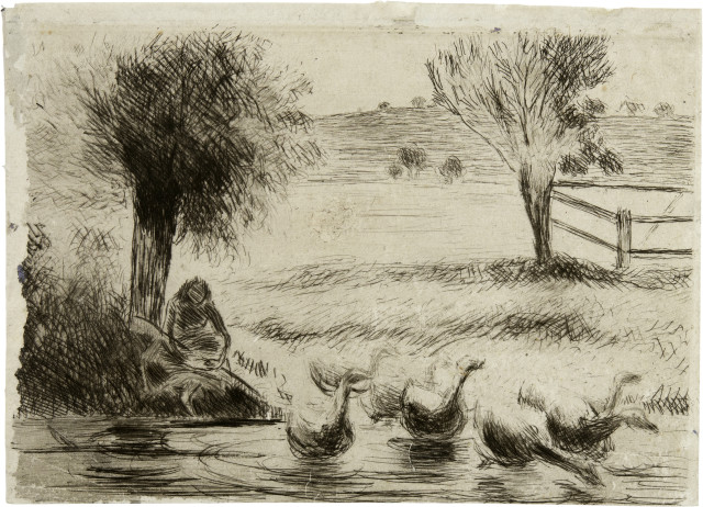 Camille Pissarro : Gardeuse d'oies, 1888