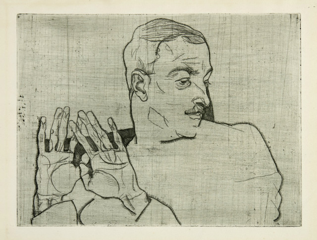 Egon Schiele : Bildnis Arthur Roessler, 1914 (before 11 July)