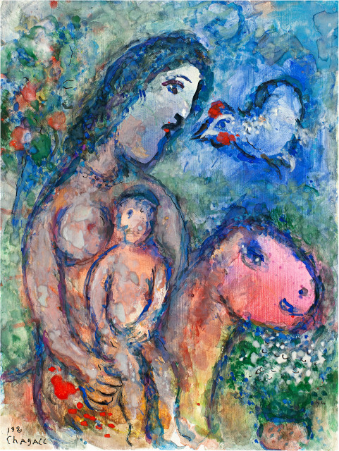 Marc Chagall : Mère et enfant, 1981