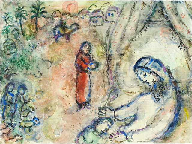 Marc Chagall : Bénédiction de Jacob, 1981