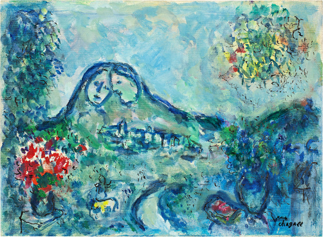 Marc Chagall  : Le Baou de Saint-Jeannet, esquisse , 1969