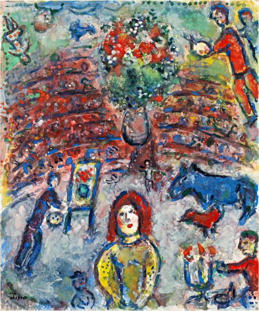 Marc Chagall : La vision du peintre au cirque, circa 1978