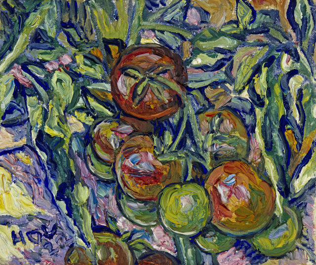 Heinrich Vogeler  : Stillleben mit Tomaten , 1922 