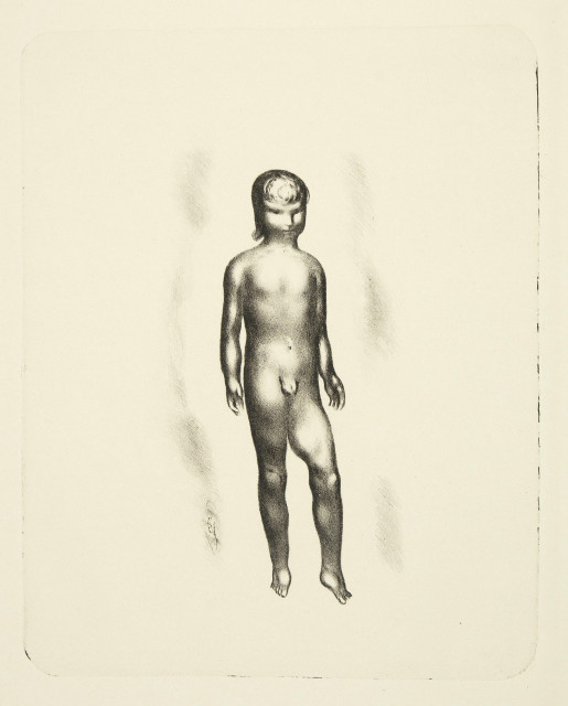 Otto Meyer-Amden : Stehender Knabenakt, 1922-1923 