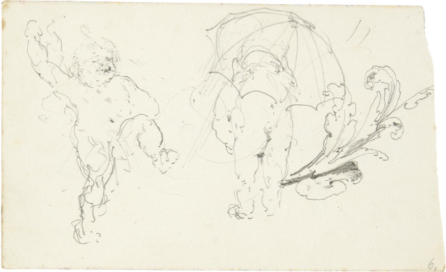 Karl Stauffer-Bern : Zwei Putti,  