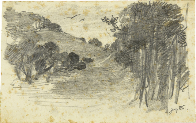 Karl Stauffer-Bern : Landschaft, 1885