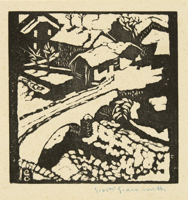 Giovanni Giacometti : Il ponte al sole - Die Brücke in Stampa, 1911