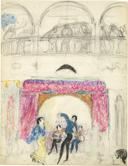 Otto von Wätjen  : Tanzsaal in Sevilla , Around 1915