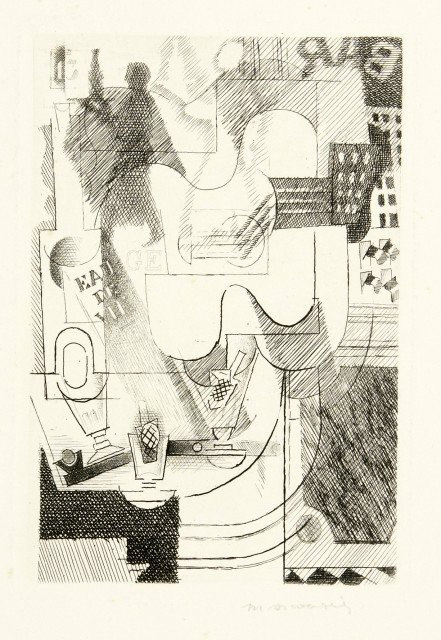 Louis Marcoussis  : Le Pont Mirabeau. - Poème lu au mariage d' ..., 1934