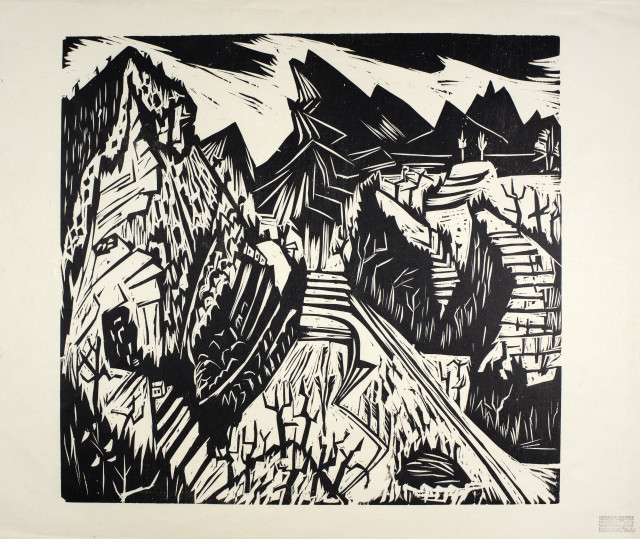 Hermann Scherer : Grosse Tessinerlandschaft, Around 1925/26, edition 1974/76