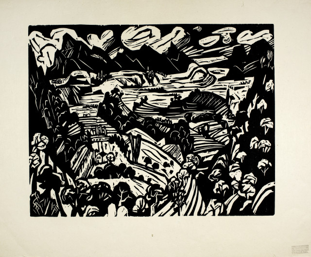 Hermann Scherer : Tessinerlandschaft, Around 1925/26, edition 1974/76
