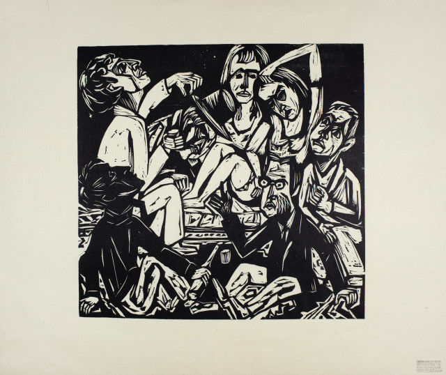 Hermann Scherer  : Atelierfest , Um 1925/26, Auflage 1974/76 