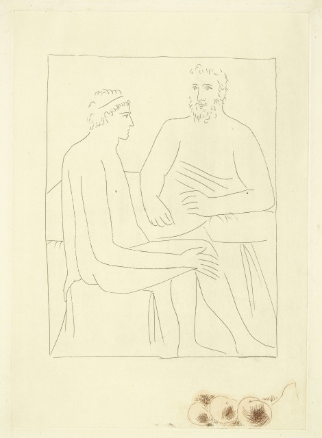 Pablo Picasso  : Numa suit les cours de Pythagore , Boisgeloup, 25 September 1930