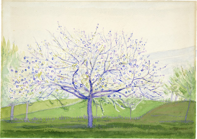 Albert Trachsel : Blühender Obstbaum, Around 1900