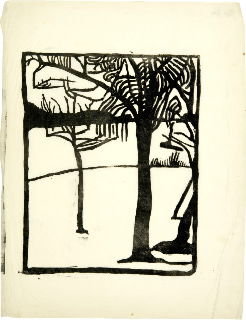 Cuno Amiet : Winterlandschaft mit Bäumen, 1910