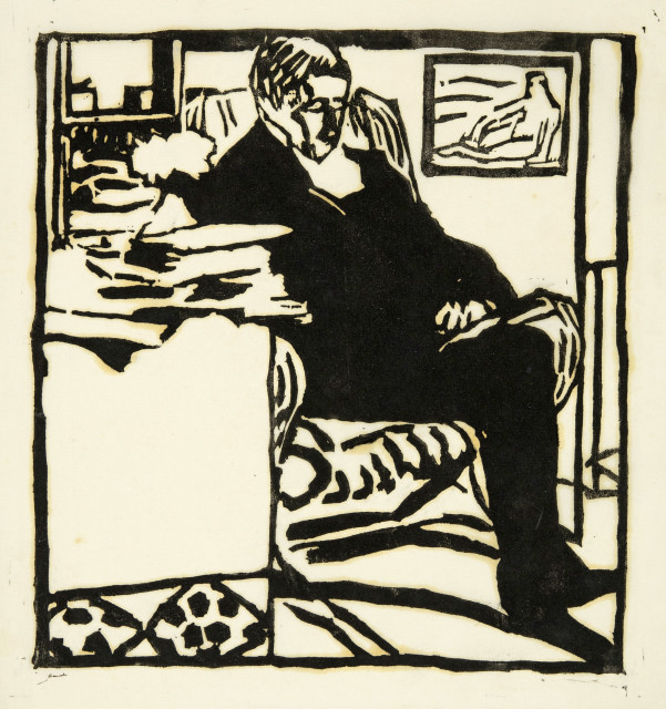 Cuno Amiet : Dr. Curt Blass, lesend, 1905