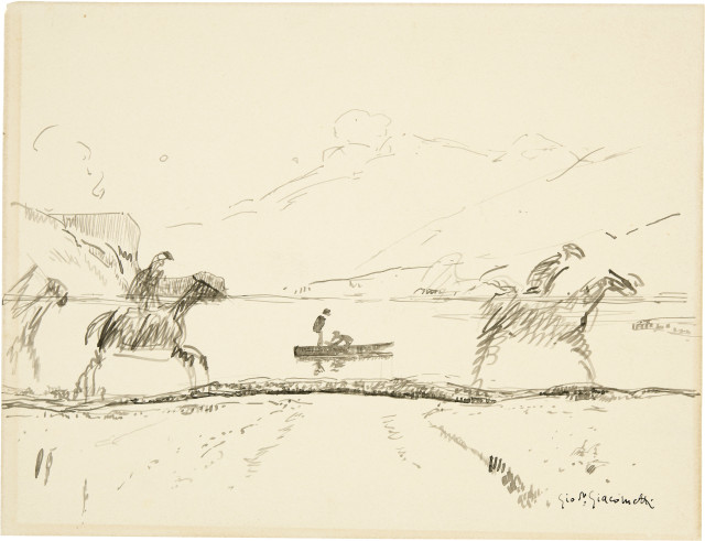 Giovanni Giacometti : Reiter am See, Around 1925