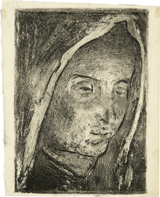 Giovanni Giacometti : Kopf der Maria – Frauenkopf, leicht nach ..., 1898