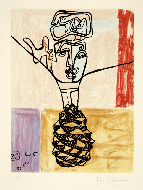Le Corbusier : Tête et mains croisées, 1965