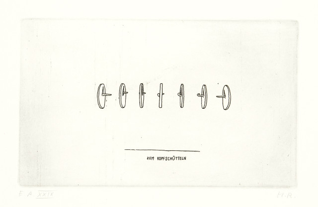Markus Raetz : Zum Kopfschütteln, 1971