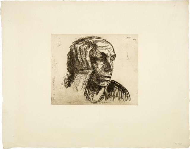 Käthe Kollwitz : Selbstbildnis. - Selbstbildnis, 1921 (edition after 1947)