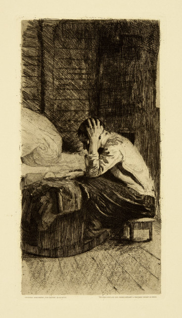 Käthe Kollwitz : Frau an der Wiege, 1897