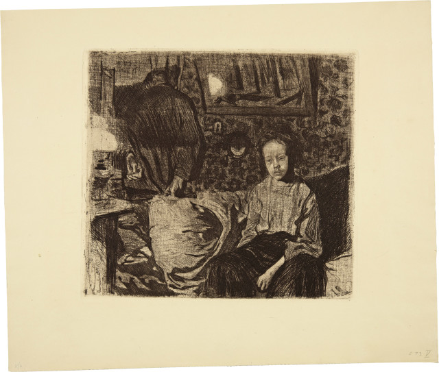 Käthe Kollwitz  : Junges Paar , 1904 (?), (Auflage 1921) 