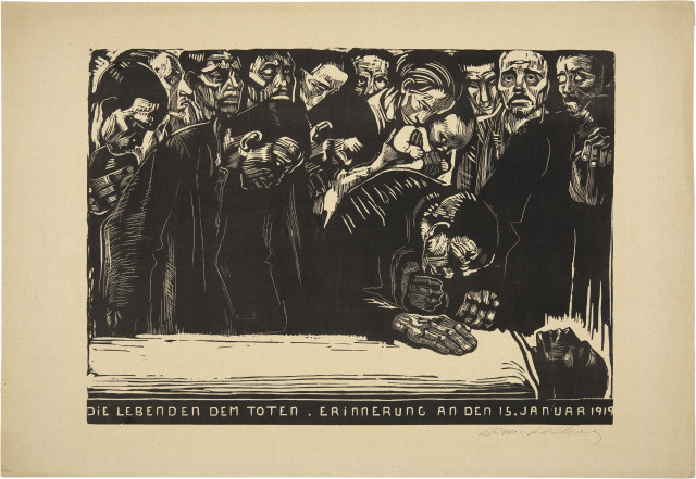 Käthe Kollwitz : Gedenkblatt für Karl Liebknecht, 1920