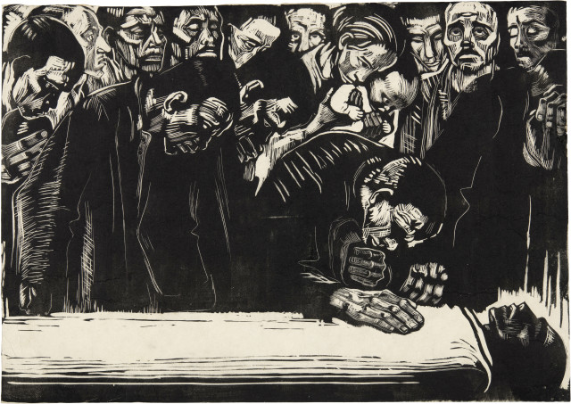 Käthe Kollwitz  : Gedenkblatt für Karl Liebknecht , 1920