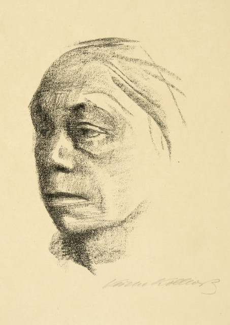 Käthe Kollwitz : Kleines Selbstbildnis nach links, Before mid-August 1922