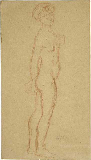 Aristide Maillol : Nu debout de profil, Around 1900