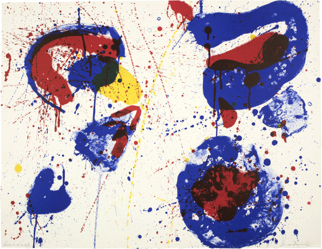 Sam Francis  : Hurrah for the Red, White, and Blue , 1961