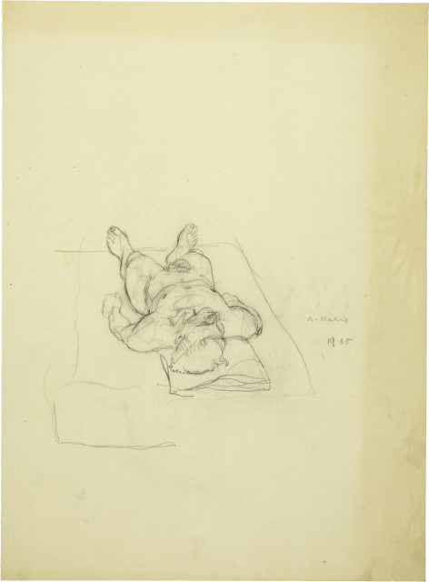 Anton Kolig : Liegender Männerakt, 1935