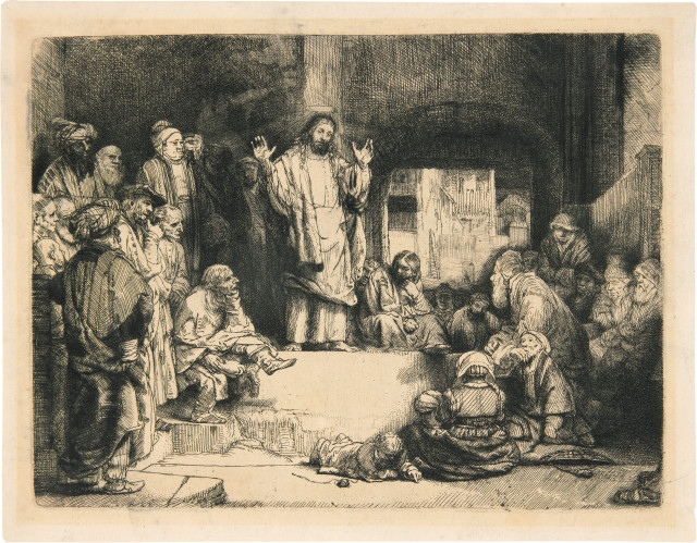Rembrandt Harmensz. van Rijn : Christus lehrend, genannt 'La petite tombe', 1657