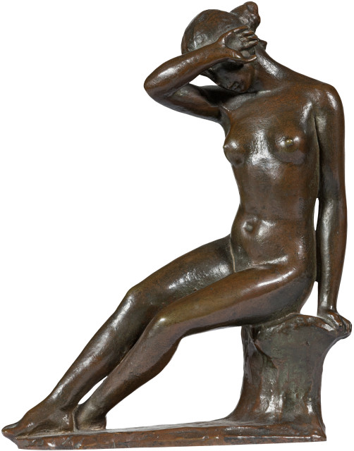 Aristide Maillol  : Femme assise le bras replié autour de la tê ..., 1905 oder früher, Guss vermutlich 1906-1909 