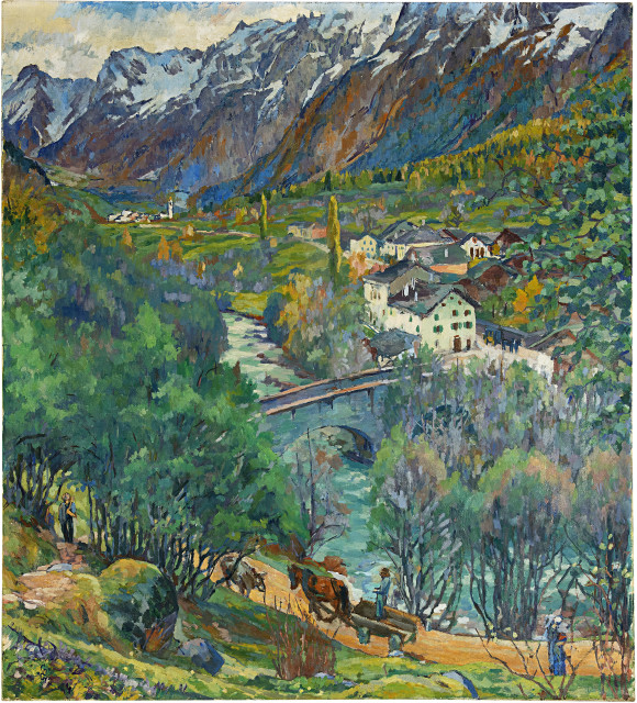 Giovanni Giacometti  : Paesaggio di Bregaglia (novembre) , 1924