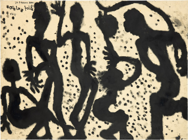 Louis Soutter  : La pomme pour tous ou la foule nue , Circa 1938