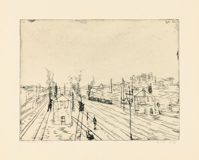 Paul Klee  : Bahnhof , 1911 - Werknummer 1911.26 