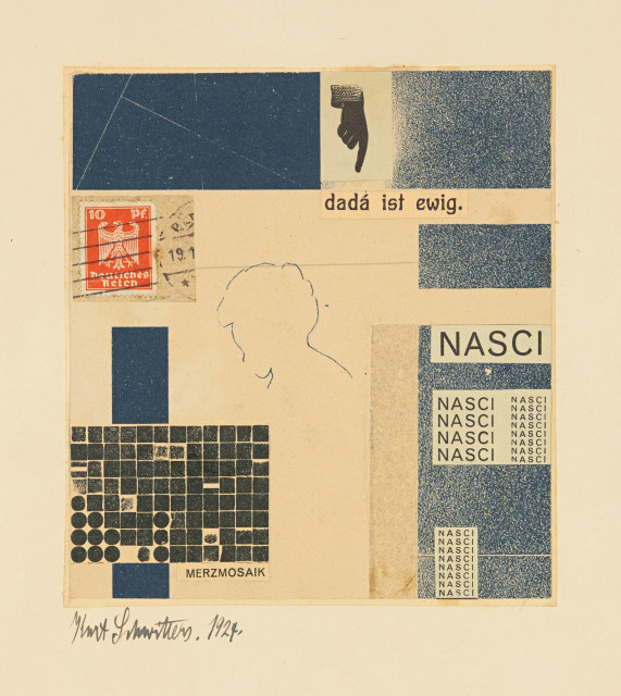 Kurt Schwitters  : Ohne Titel (dadá ist ewig.) , 1924 