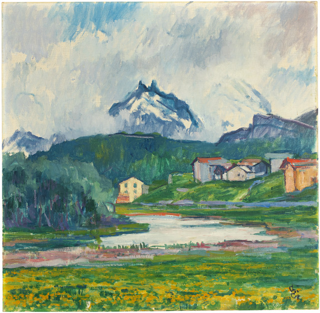 Giovanni Giacometti  : Blick auf Capolago und Piz Lizun , 1926