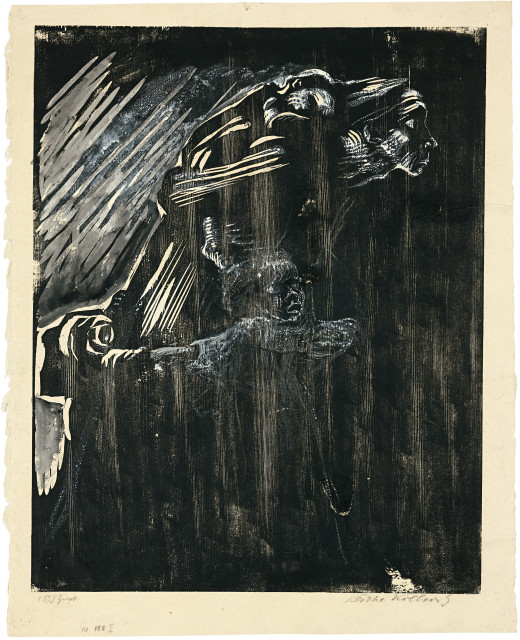Käthe Kollwitz : Frau mit Kindern in den Tod gehend, 1923