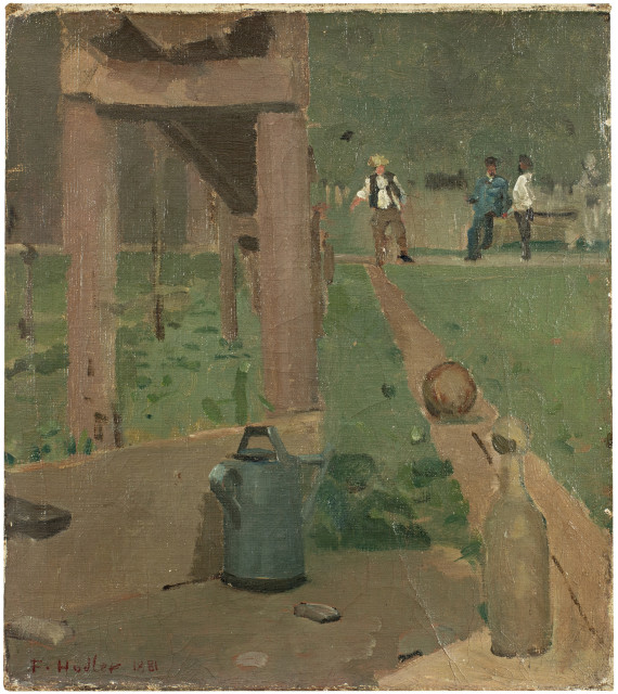 Ferdinand Hodler  : Kegelbahn , 1881 