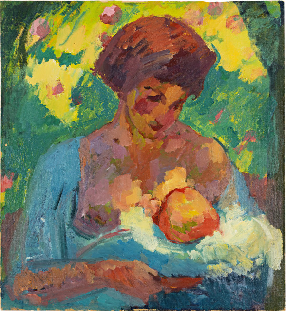 Giovanni Giacometti : Giovine madre - Junge Mutter, 1910