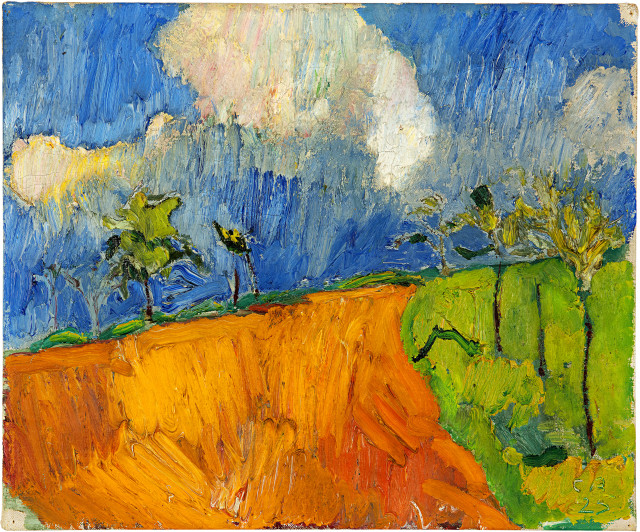Cuno Amiet : Das orange Feld, 1925